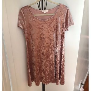 Crushed Velvet Skater Dress